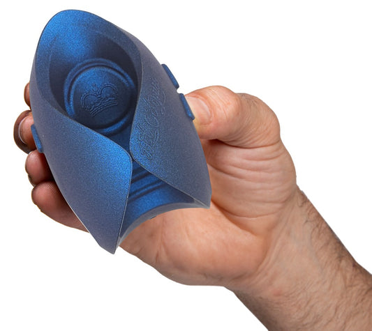 Zwarte Pulse Solo Essential stimulator van bovenaf gefotografeerd met details zichtbaar