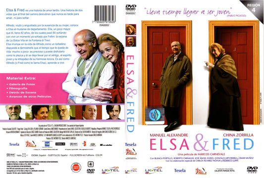 Elsa y Fred DVD volledige cover met synopsis, castfoto's en filmdetails