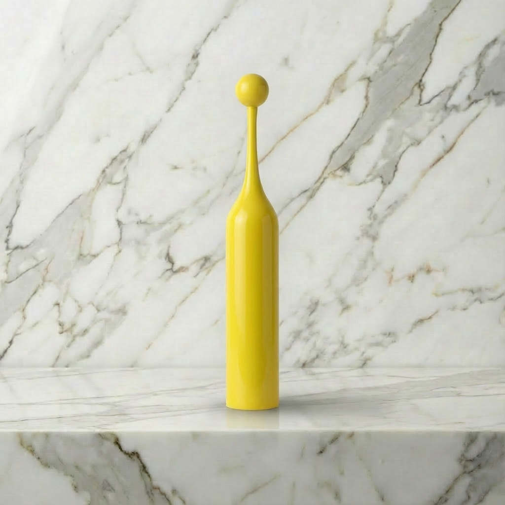 Close-up detail bedieningsknoppen Rocky in zachte lichtroze kleur