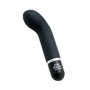 Mini G-Spot Vibrator Fifty Shades of Grey zwart gebogen siliconen met zilverkleurig accent close-up