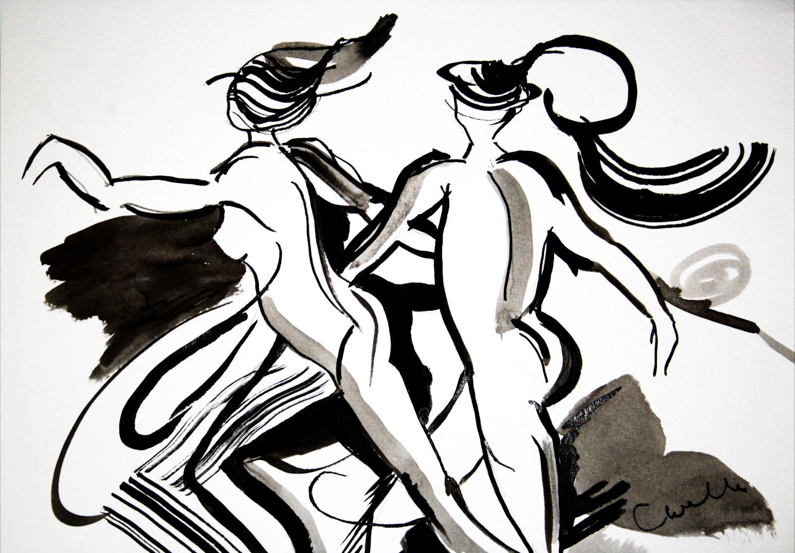 Liefdevol inktschilderij