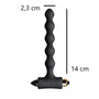 Zwarte Sensations Pearls vibrerende analbeads met maataanduidingen: 14 cm lang, ø 2,3 cm