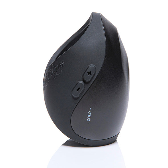 Detail van premium materiaal en afwerking zwarte Pulse Solo Essential stimulator