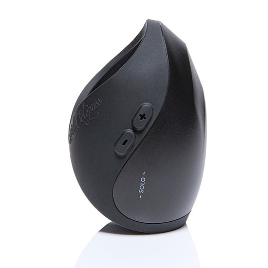 Detail van premium materiaal en afwerking zwarte Pulse Solo Essential stimulator